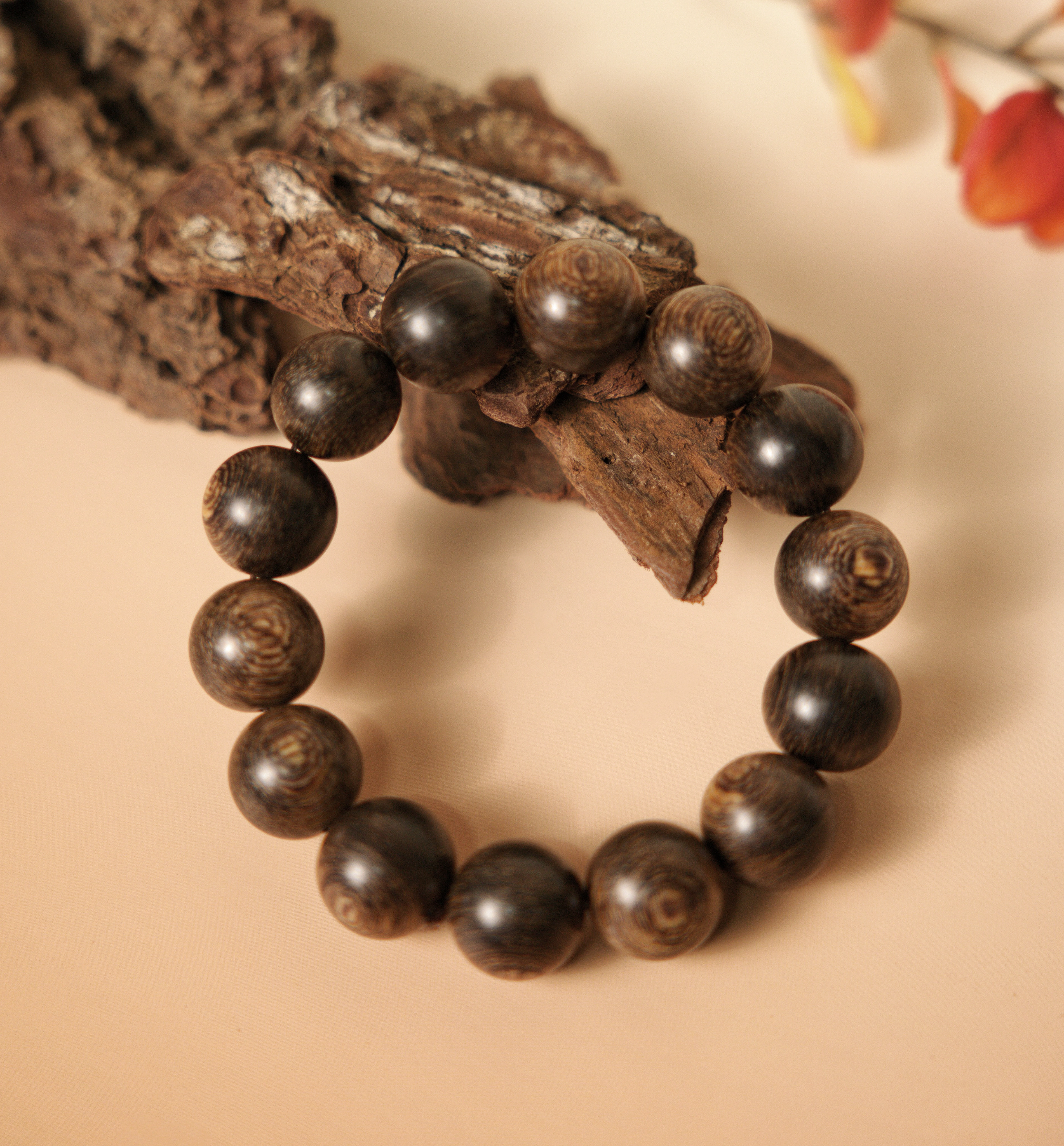 Vòng tay Hạt gỗ đơn Trầm hương Sánh Chìm Tự nhiên