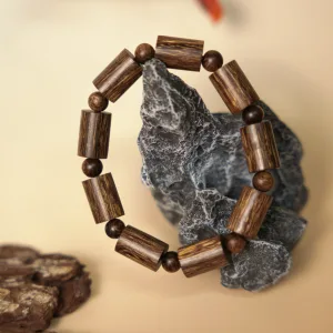 Vòng tay Trầm hương Sánh Chìm Trụ tròn Cao cấp